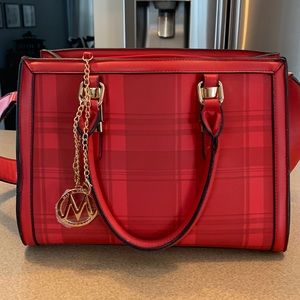 MFK collection red Cross body satchel